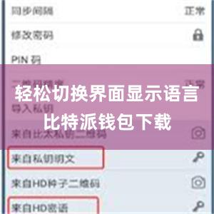轻松切换界面显示语言比特派钱包下载